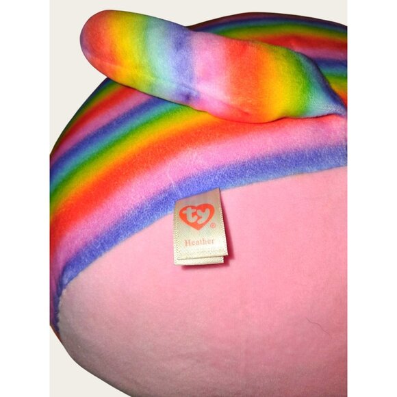 Rainbow Unicorn Cat Plush Stuffed Animal Pillow TY Large - Picture 9 of 10